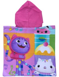 La casa delle bambole di Gabby - Poncho Mare bambini, Asciugamano, Asciugatura Rapida, Ultra Morbido, 50x100cm 2