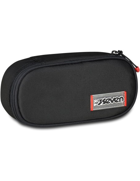 Seven Freethink - Portapenne Round Plus, Astuccio bustina, Scuola e tempo libero, Jet Black