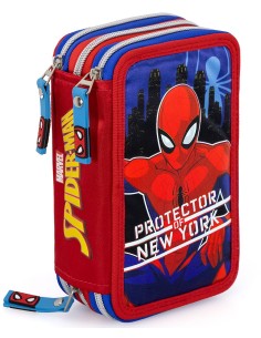 Marvel Spider-Man - Astuccio 3 Scomparti, 45 pezzi, 2 Penne Gel Cancellabili, Pastelli 4.0. Pennarelli Giotto