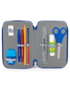 Marvel Spider-Man - Astuccio 3 Scomparti, 45 pezzi, 2 Penne Gel Cancellabili, Pastelli 4.0. Pennarelli Giotto 2