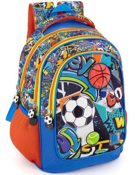 Julian Ross Sport - Zaino Scuola Elementare Bambini 43x33x15 cm, Ergonomico, Spallacci Imbottiti