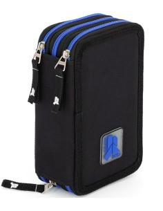 Julian Ross Nero Blu - Astuccio 3 Scomparti, 45 pezzi, 2 Penne Gel Cancellabili, Pastelli 4.0. Pennarelli Giotto