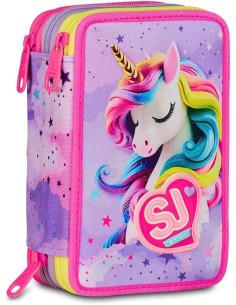 Seven SJ Gang Fable Journey - Astuccio riempito 3 zip per la scuola o il tempo libero