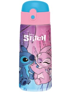 Seven Disney Stitch e Angel - Borraccia termica per bambini con cannuccia 460ml