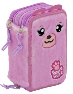 Julian Ross Fluffy Peluche Orsetto - Astuccio 3 scomparti per la Scuola o il Tempo Libero