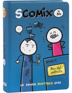 Comix Scottecs by Sio - Agenda Scolastica 16 Mesi 2025-2026, Diario Scuola Copertina Rigida, 12x16.5 cm