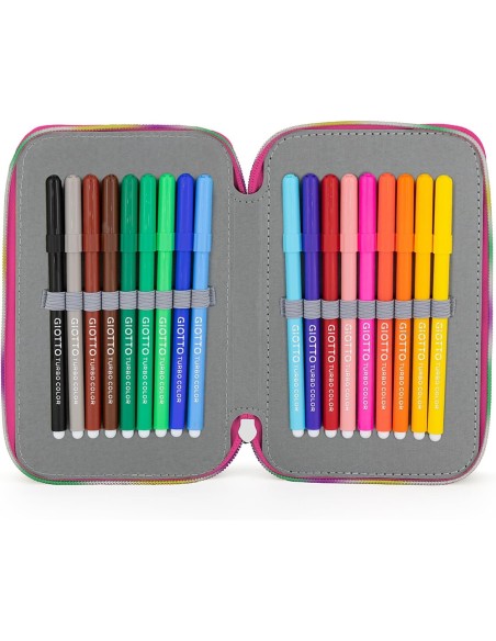 Principesse Disney - Astuccio 3 Scomparti, 45 pezzi, 2 Penne Gel Cancellabili, Pastelli 4.0. Pennarelli Giotto Principesse Disney - Astuccio 3 Scomparti, 45 pezzi, 2 Penne Gel Cancellabili, Pastelli 4.0. Pennarelli Giotto